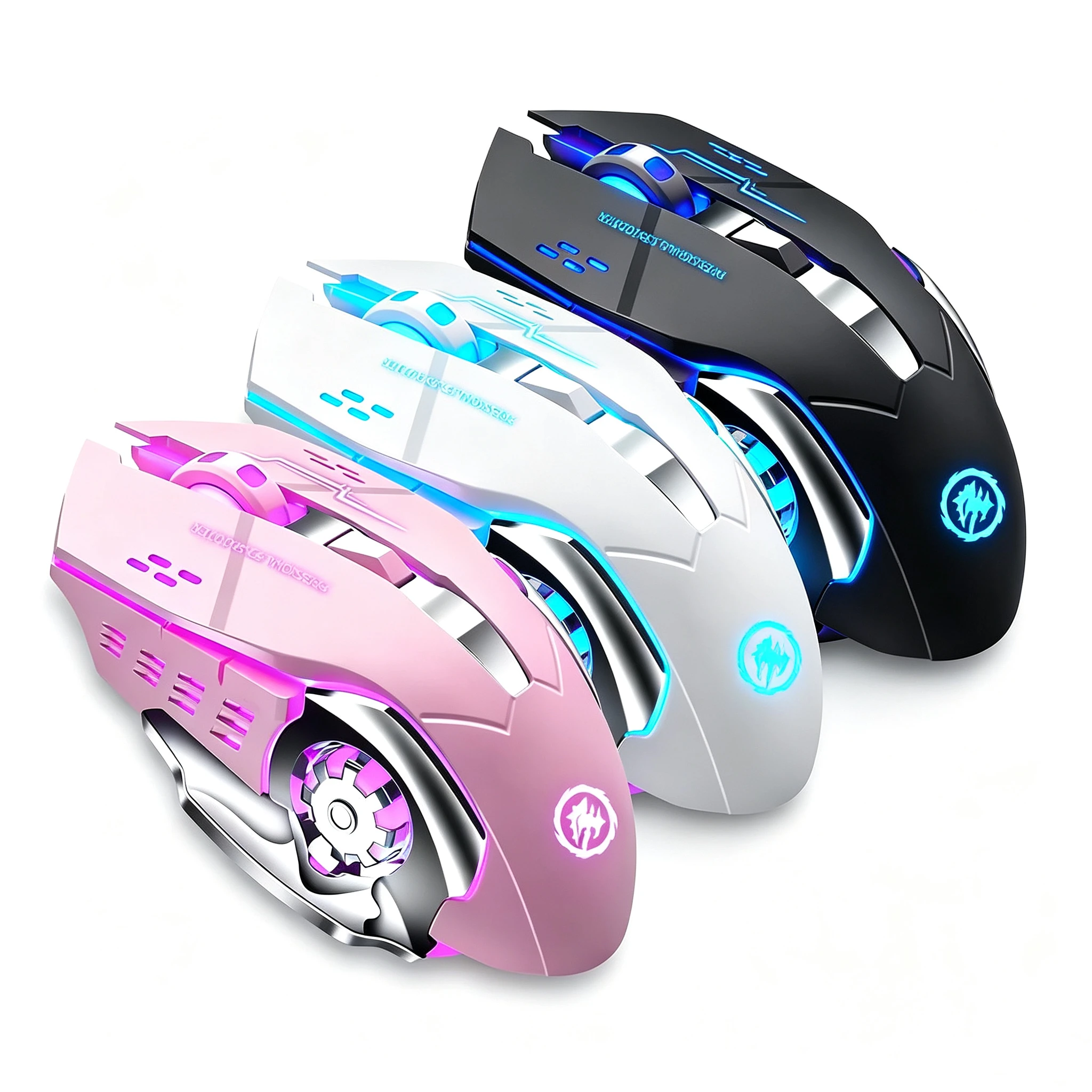 Wireless Gaming Mouse Bluetoot - Pc Gaming Pink ulasan dan harga